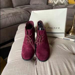 Etienne aigner Lace up Wedge Bootie